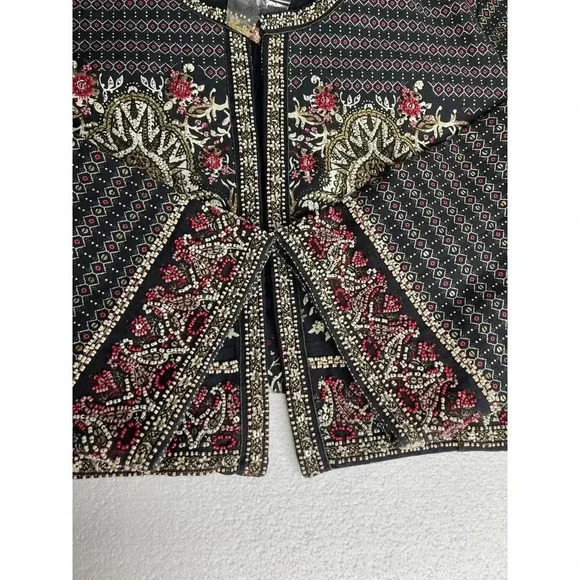 Soft Surroundings Mandala Bolero Jacket size 2X New Beaded sequin embellished - Picture 12 of 14
